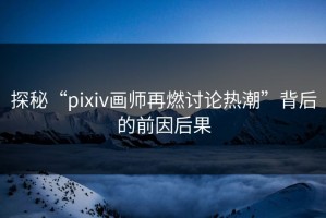 探秘“pixiv画师再燃讨论热潮”背后的前因后果