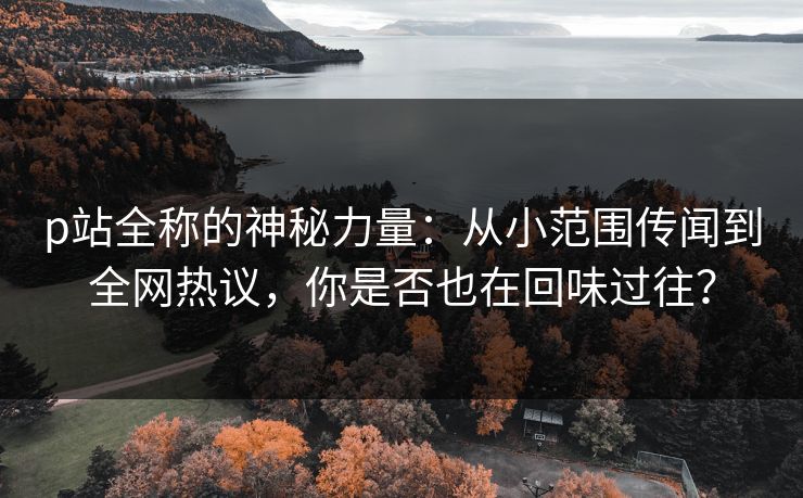 p站全称的神秘力量：从小范围传闻到全网热议，你是否也在回味过往？