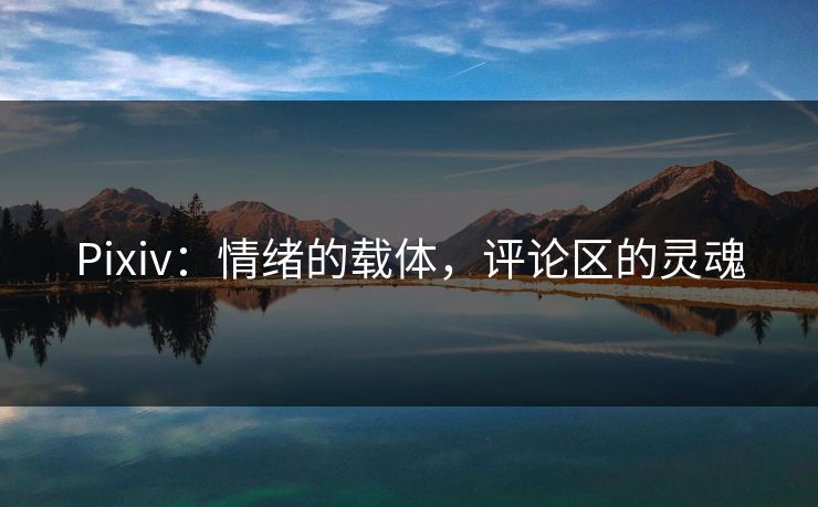 Pixiv:情绪的载体,评论区的灵魂 Pixiv:情绪的载体,评论区的灵魂