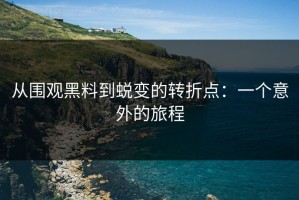 从围观黑料到蜕变的转折点：一个意外的旅程